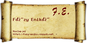 Füzy Enikő névjegykártya