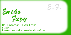 eniko fuzy business card