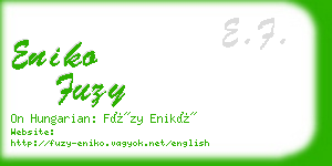 eniko fuzy business card